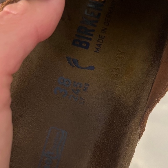 Birkenstock Boston Clog Brown Suede Mules (size 38) (size 8) - Picture 3 of 4